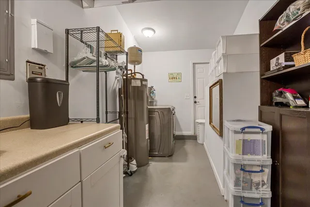 a room with storage and utility