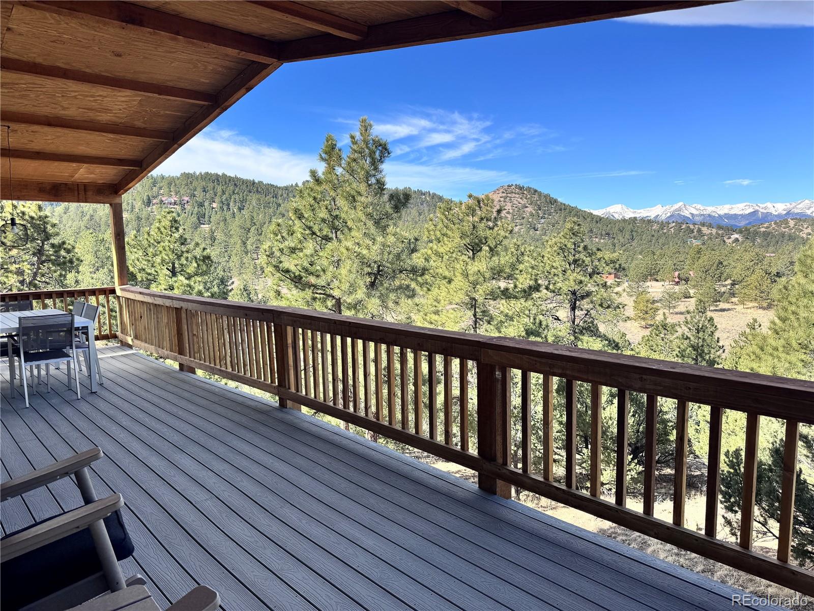 563 Kankakee Road Westcliffe, CO 81252 - Photo 24 of 46 a view of balcony with wooden floor & fence