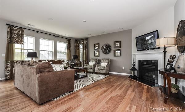 4308 Perth Road, Unit 320 Indian Land, SC 29707 - Photo 5 of 11 a living room with furniture a flat screen tv and a fireplace