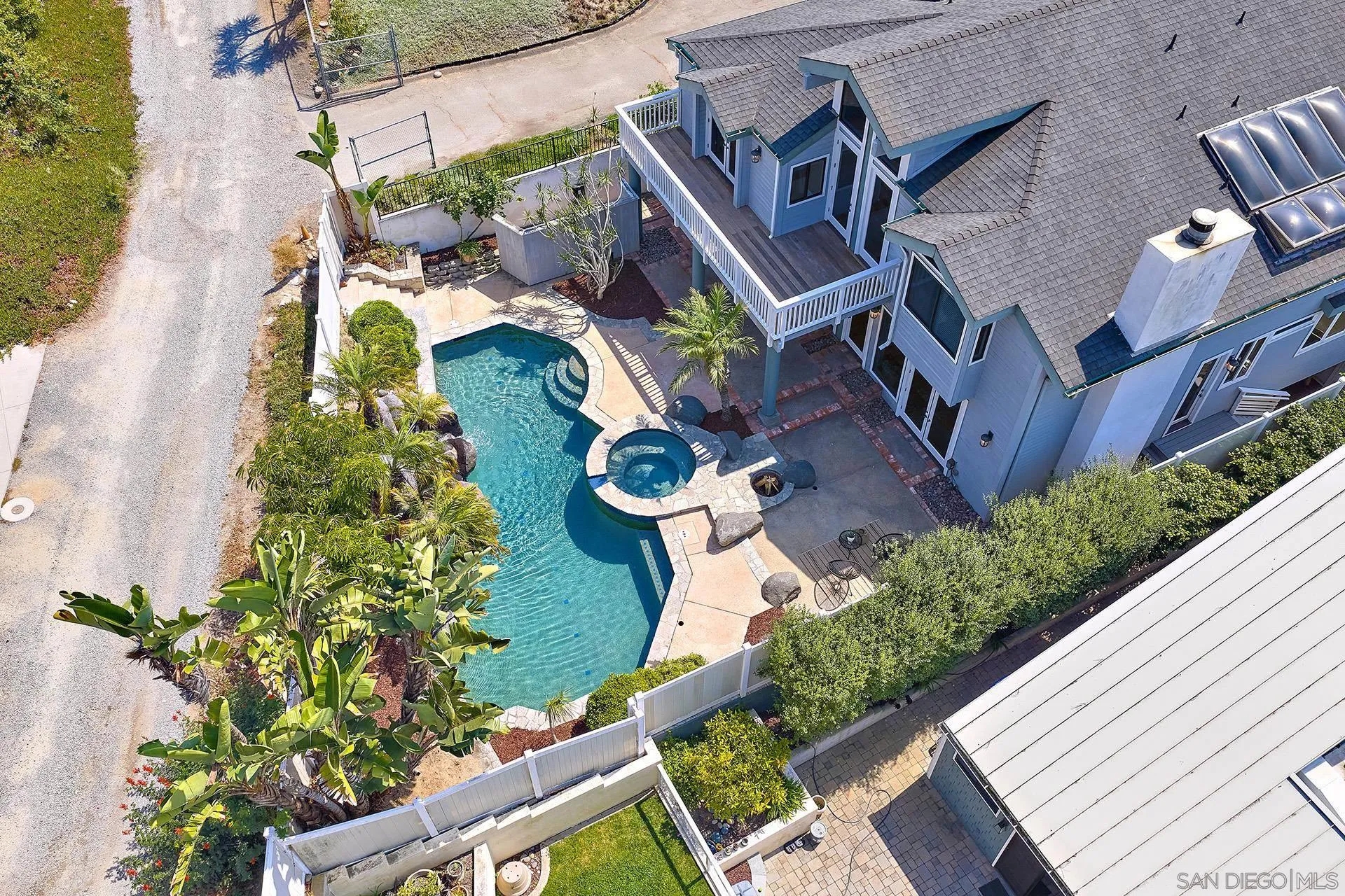 13765 Condesa Drive Del Mar, CA 92014 - Photo 71 of 75 an aerial view of a house with a yard and potted plants