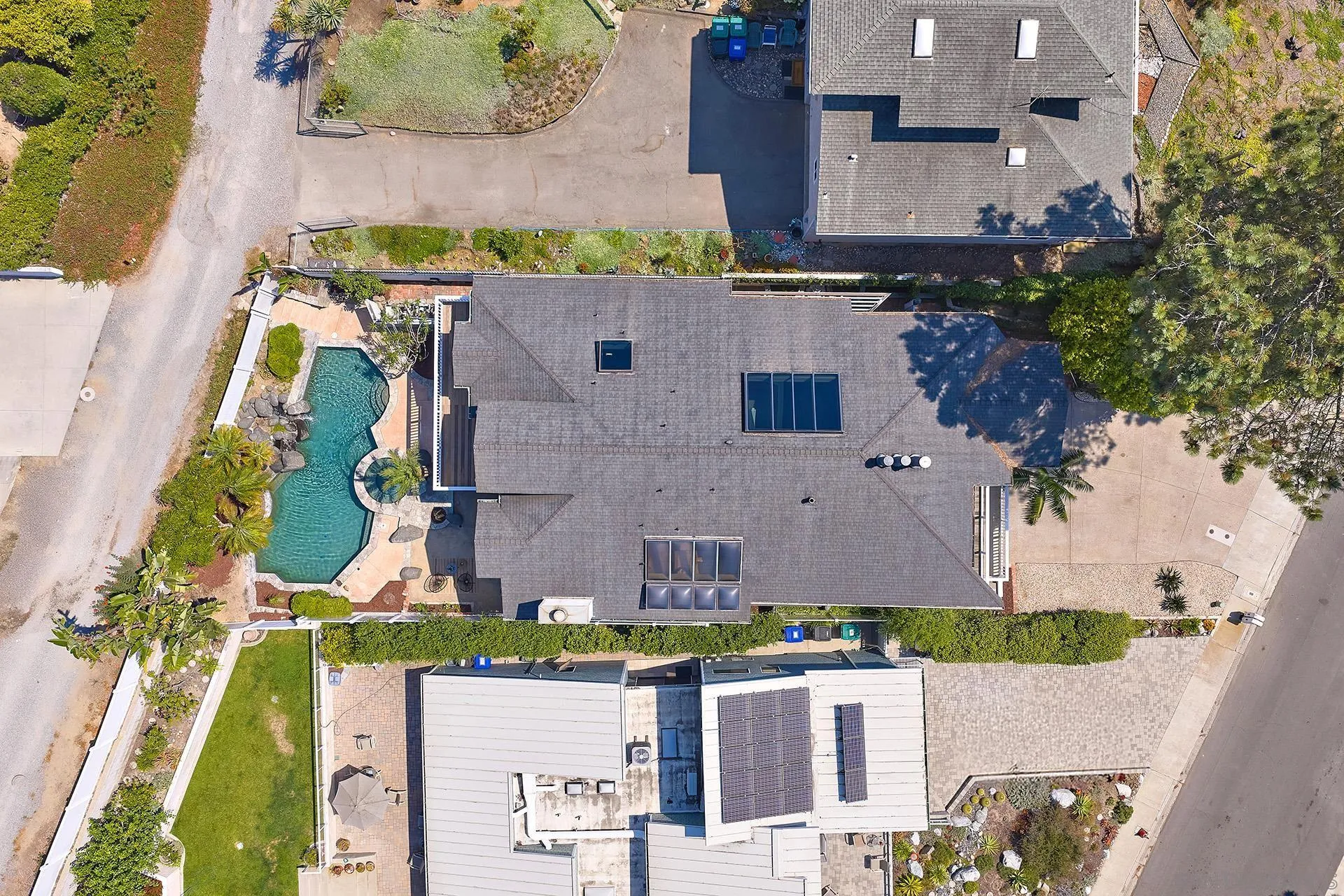 13765 Condesa Drive Del Mar, CA 92014 - Photo 73 of 75 an aerial view of a house with a swimming pool