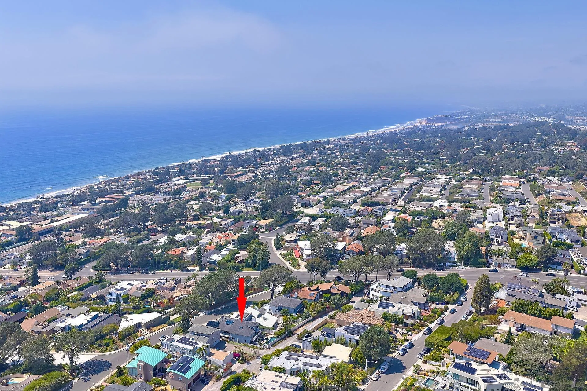 13765 Condesa Drive Del Mar, CA 92014 - Photo 74 of 75 an aerial view of house with yard and mountain view in back