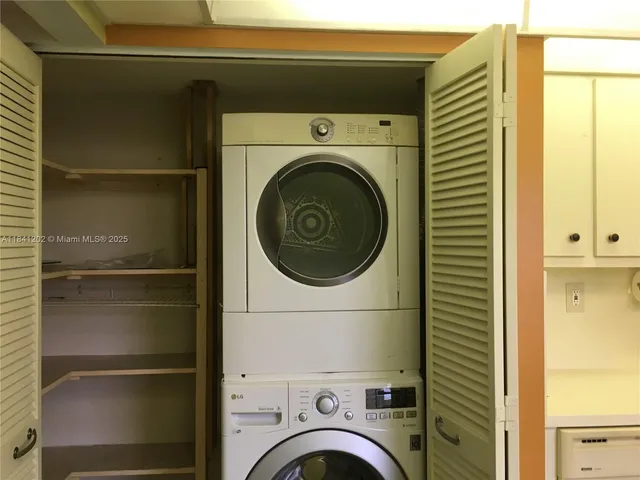 a close view of closet