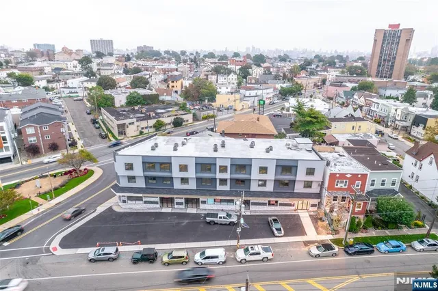 a view of a city that has tall buildings