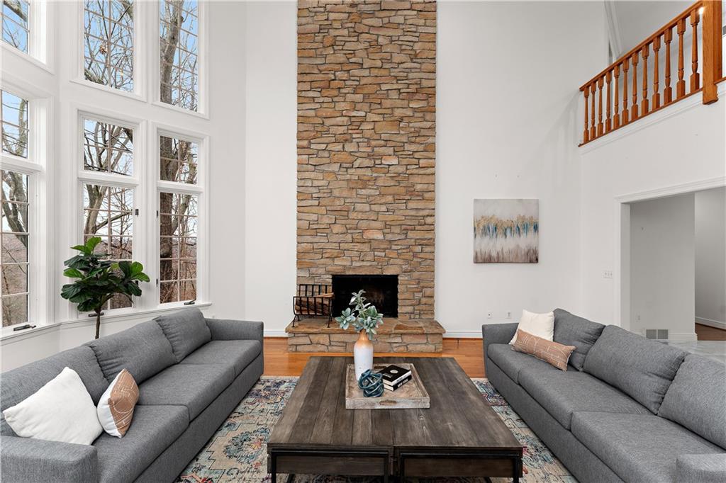 7 Meadowood Drive Pittsburgh, PA 15215 - Photo 5 of 45 a living room with furniture and a fireplace