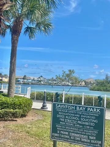 a view of a lake with a yard