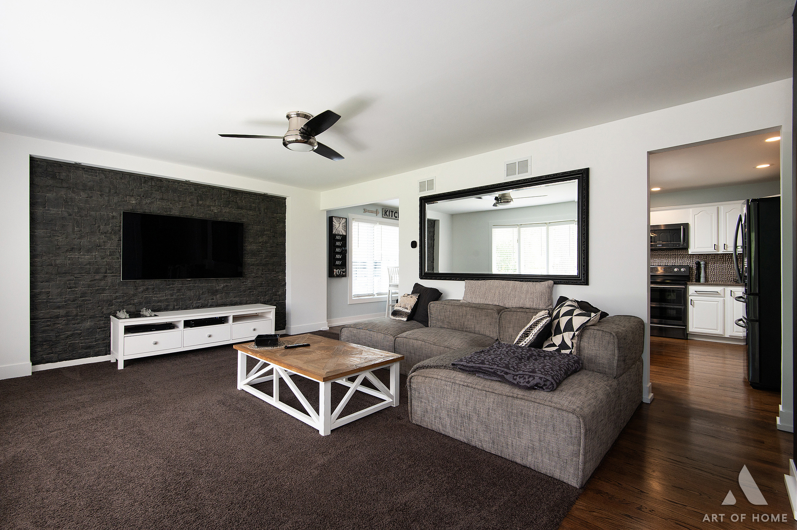 15529 129th Street Lemont, IL 60439 - Photo 11 of 65 a living room with furniture and a flat screen tv