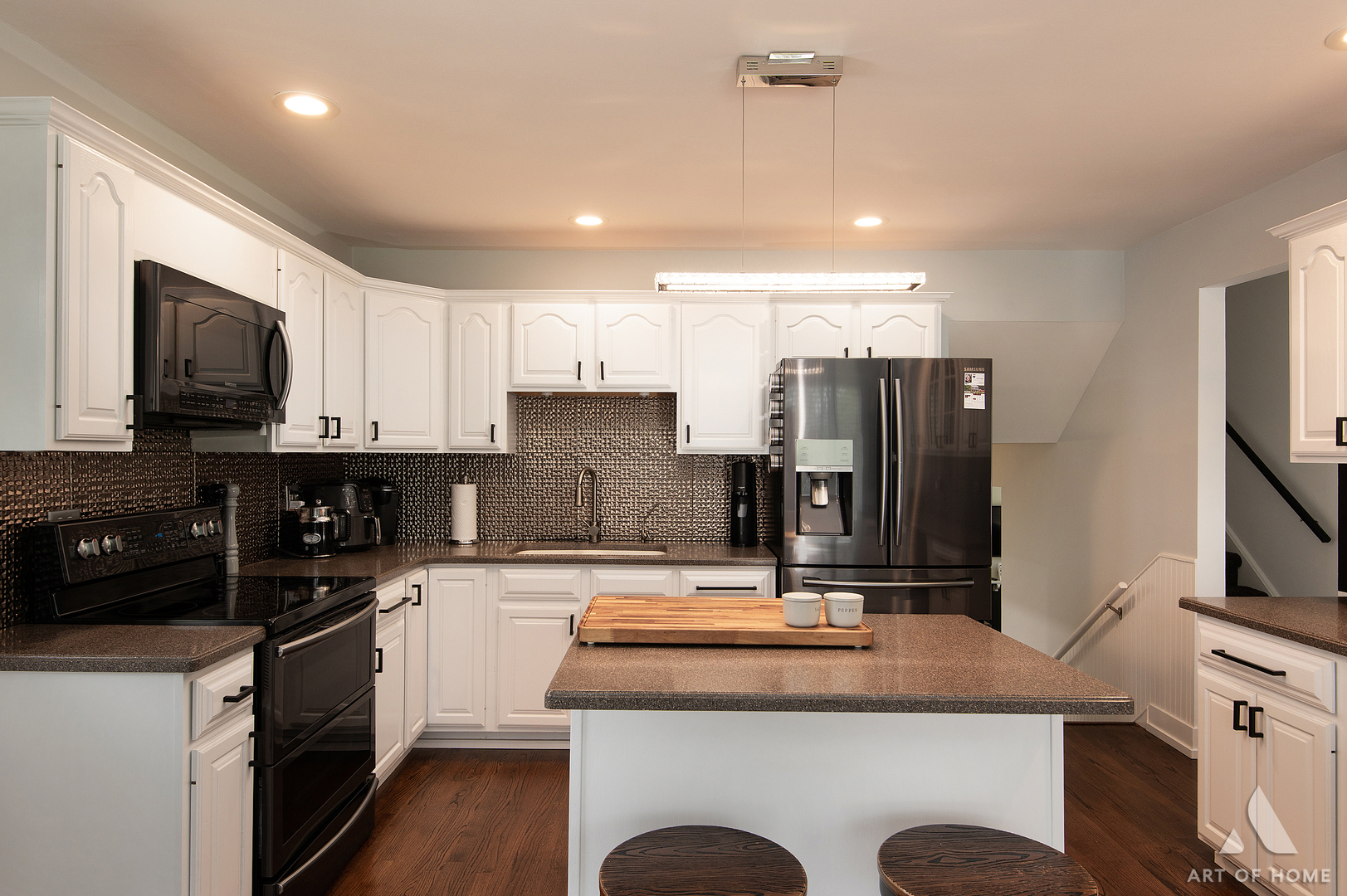15529 129th Street Lemont, IL 60439 - Photo 14 of 65 a kitchen with kitchen island granite countertop a sink counter top space appliances and cabinets