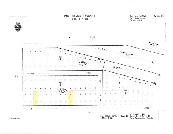 $9,500 | 0 Park Hinkley Ca, Hinkley, CA 92347