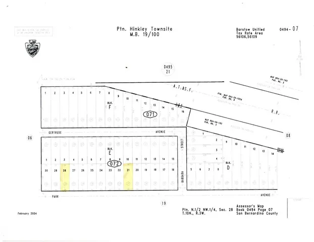 $9,500 | 0 Park Hinkley Ca, Hinkley, CA 92347