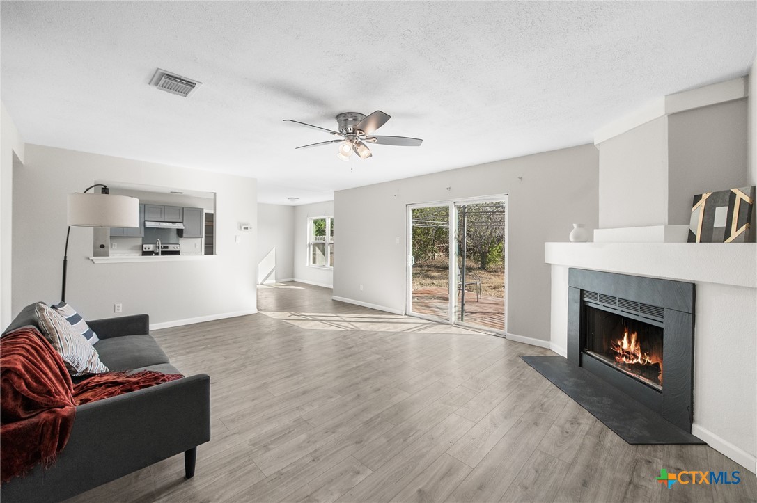 8010 Chestnut Gate Lane Converse, TX 78109 - Photo 5 of 35 a living room with furniture and a fireplace