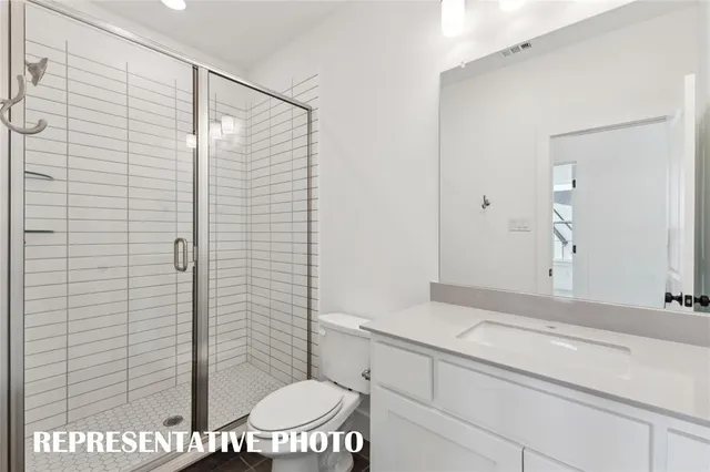 a bathroom with shower