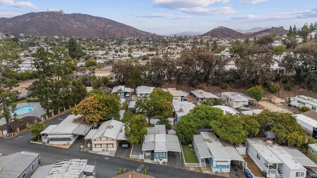 a view of city and mountain