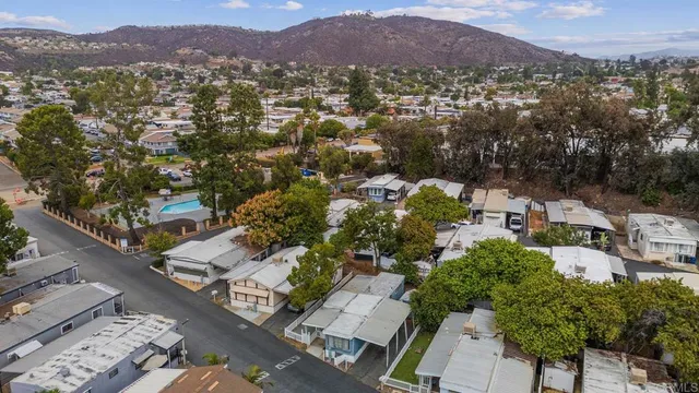 an aerial view of multiple house