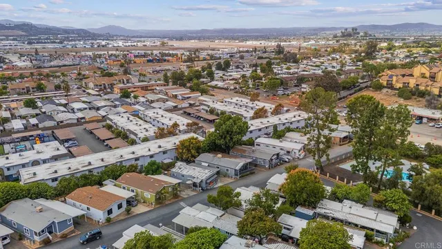 an aerial view of a city