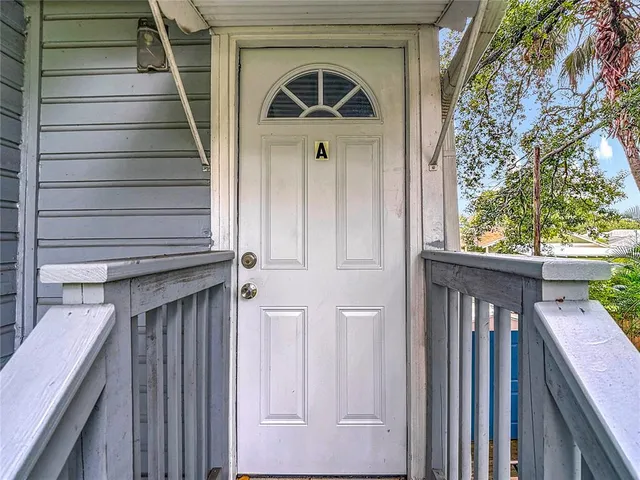 a front view of a house with entryway