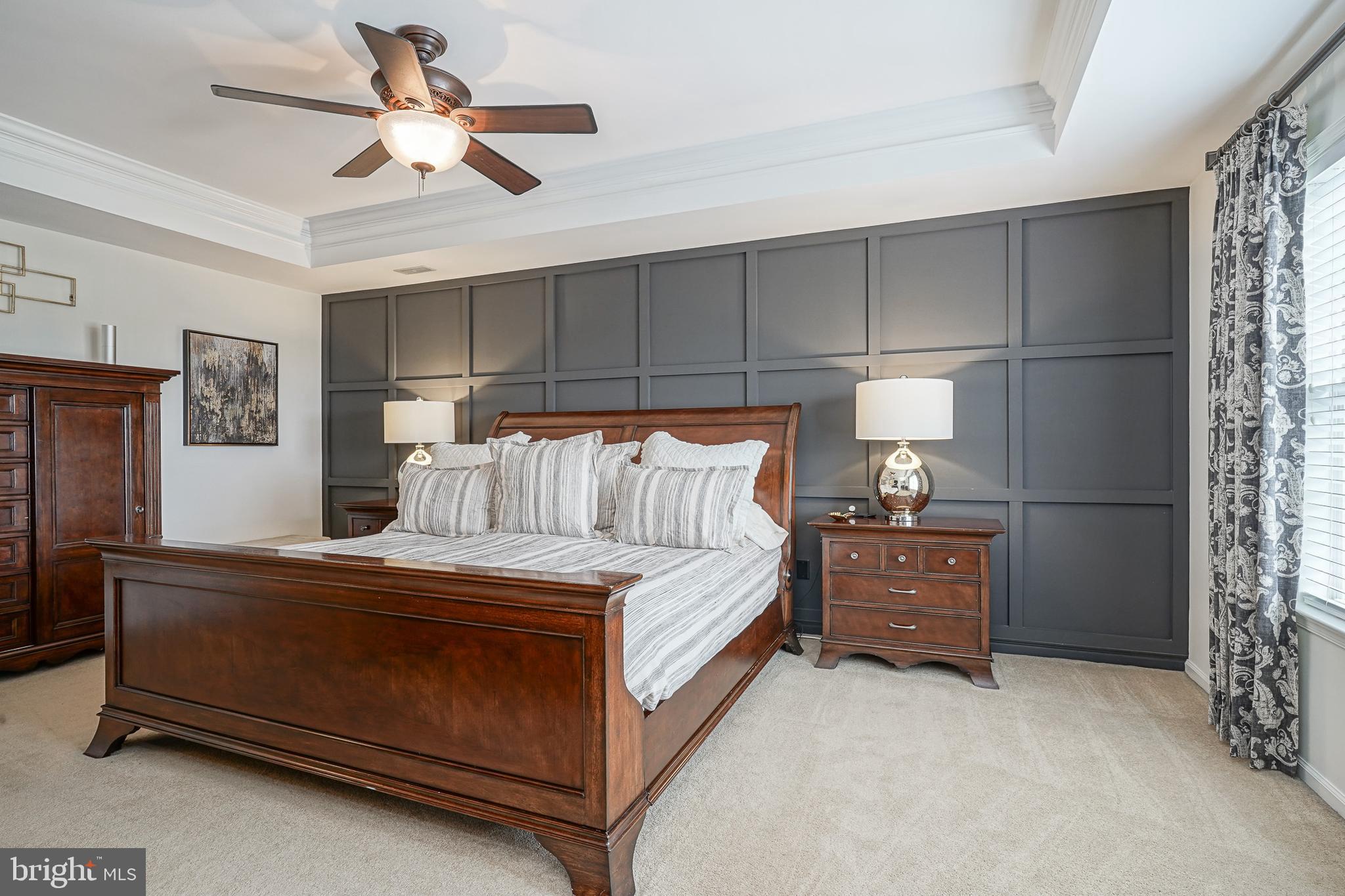 804 Chelsea Glenn Road Clarksboro, NJ 08020 - Photo 24 of 58 a bedroom with a bed and a ceiling fan