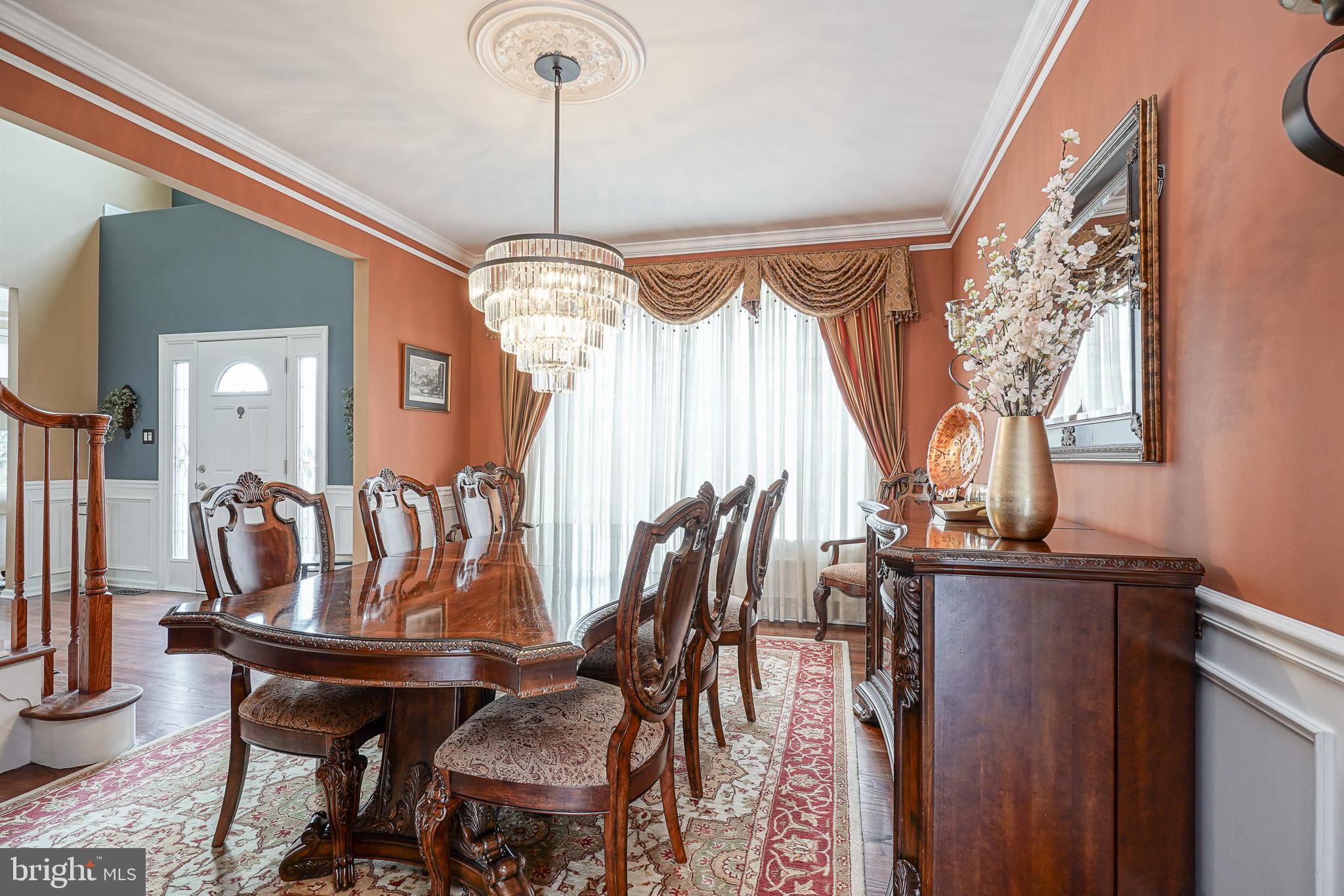 804 Chelsea Glenn Road Clarksboro, NJ 08020 - Photo 7 of 58 a dining room with furniture a chandelier and window