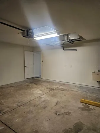 a view of room and garage