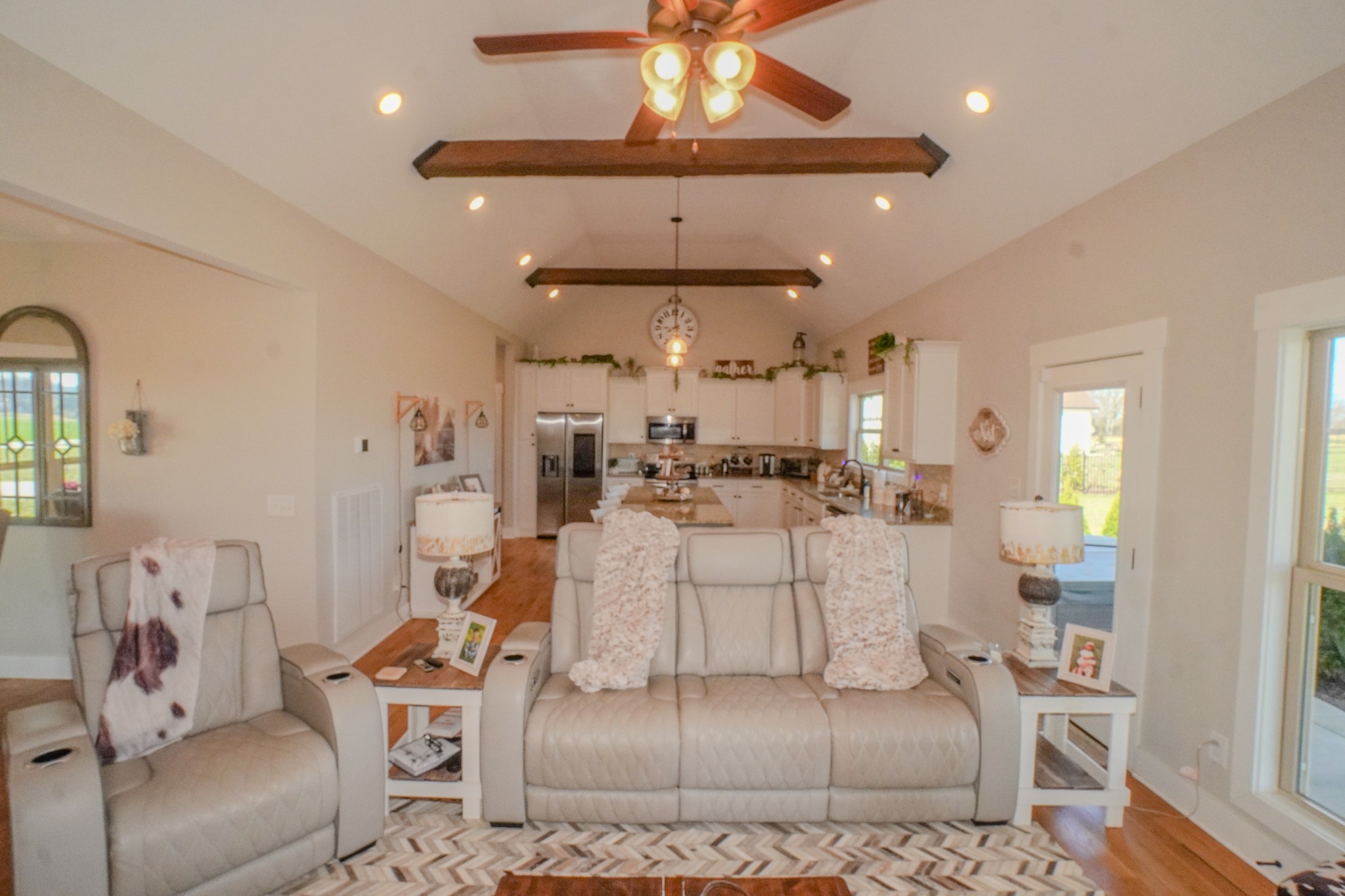 529 Clearview Road Cottontown, TN 37048 - Photo 14 of 64 a living room with furniture and a chandelier