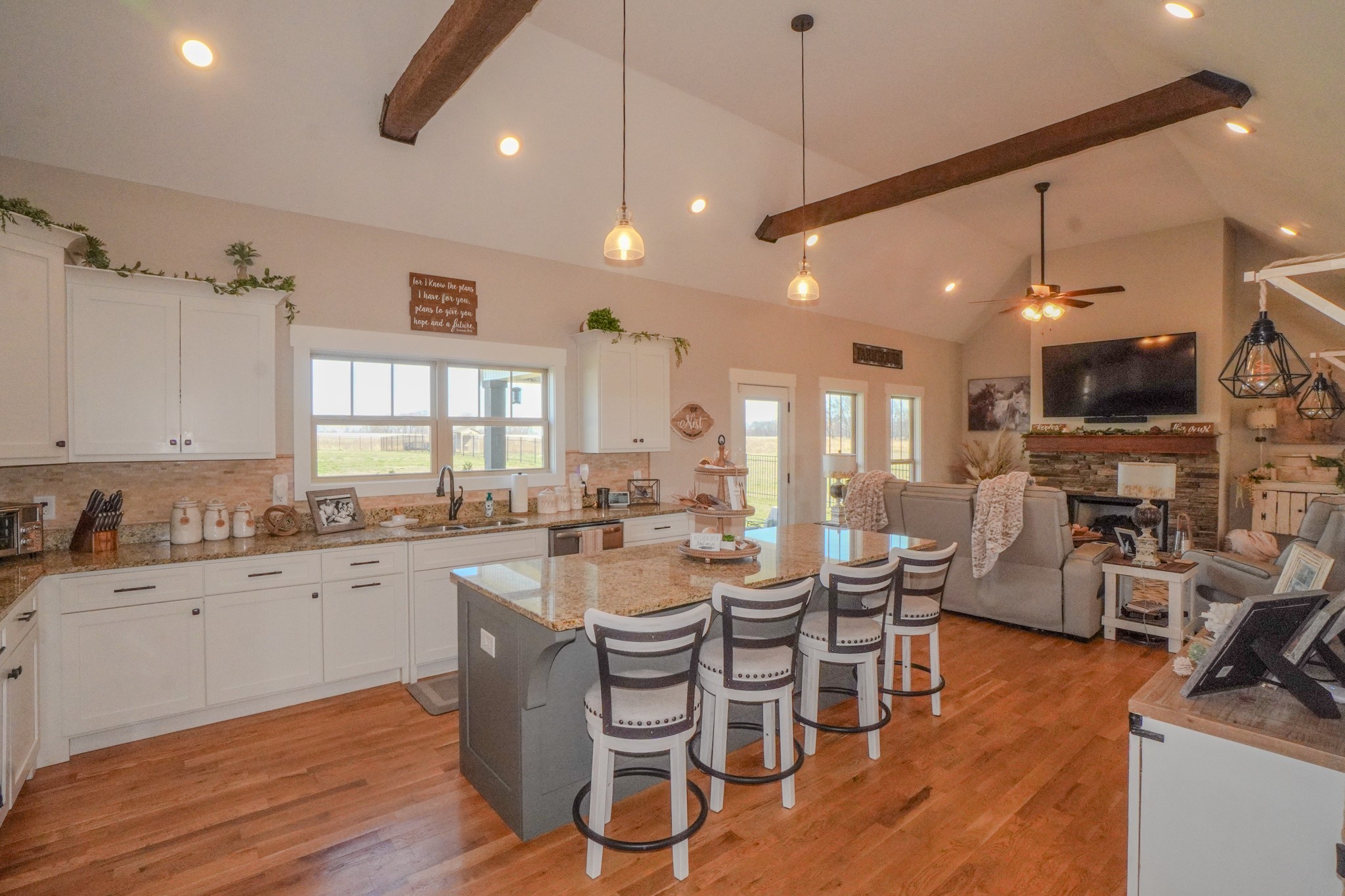 529 Clearview Road Cottontown, TN 37048 - Photo 22 of 64 a large kitchen with a table and chairs in it