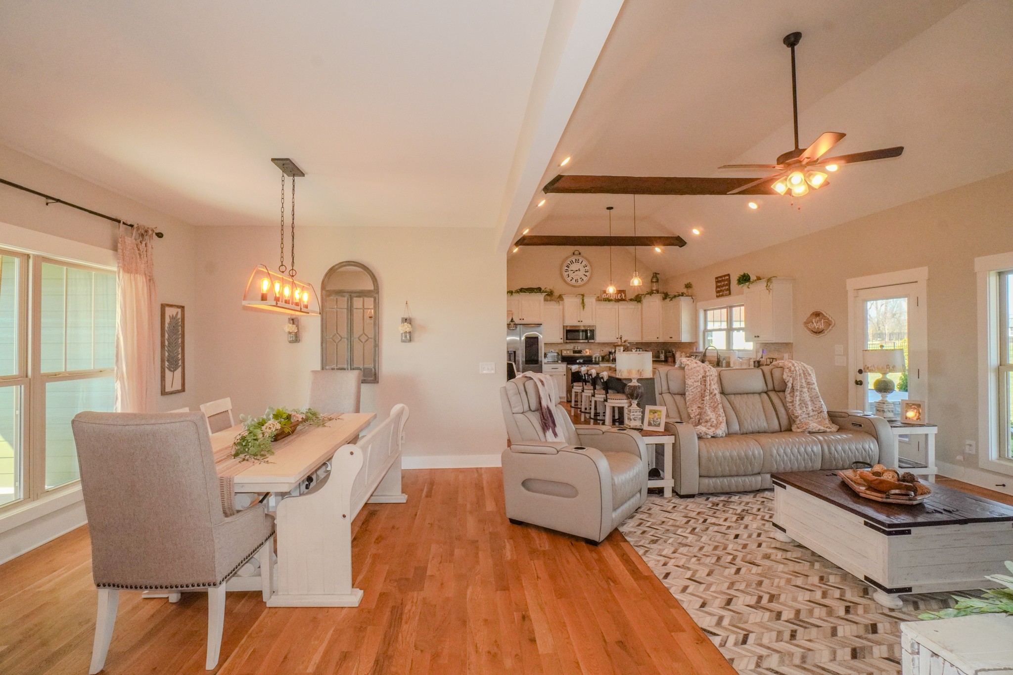 529 Clearview Road Cottontown, TN 37048 - Photo 4 of 64 a living room with furniture and a chandelier
