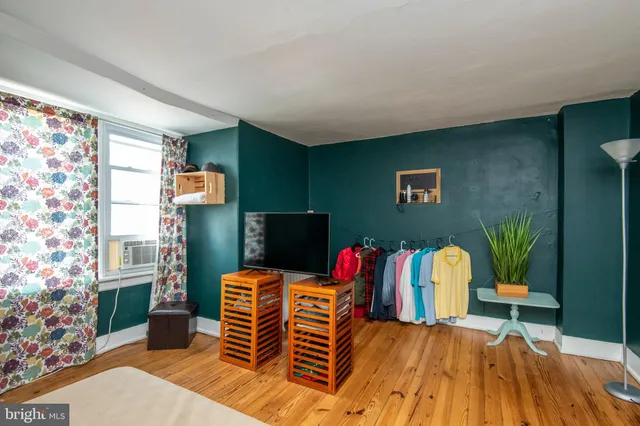 front view of a building with a porch