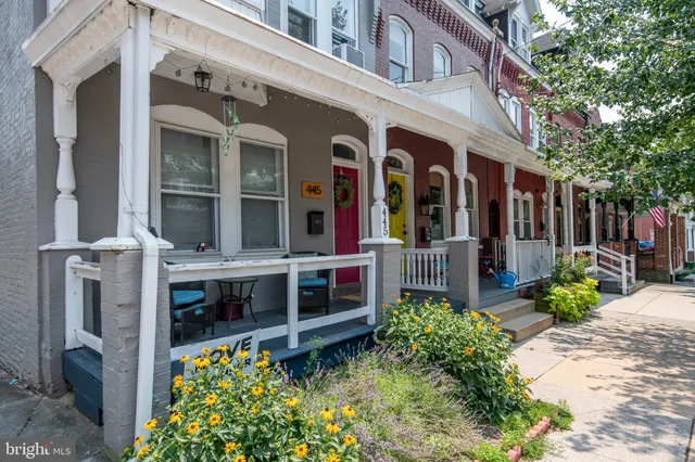 a view of a black gate