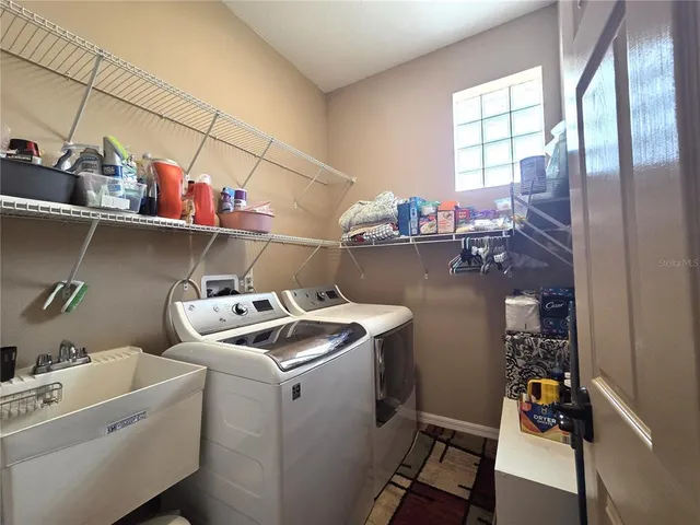 a room with storage and utility