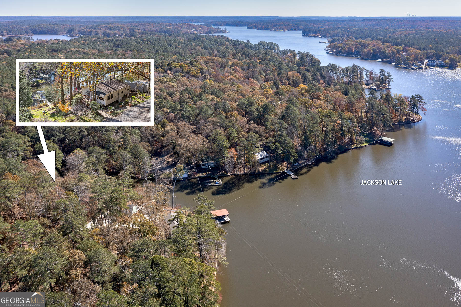 121 Cedar Drive Jackson, GA 30233 - Photo 4 of 50 a view of a lake with a mountain view