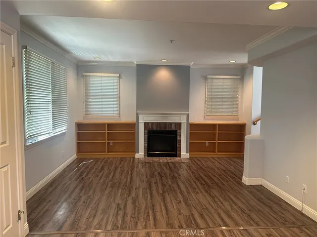 a room with furniture and a fireplace