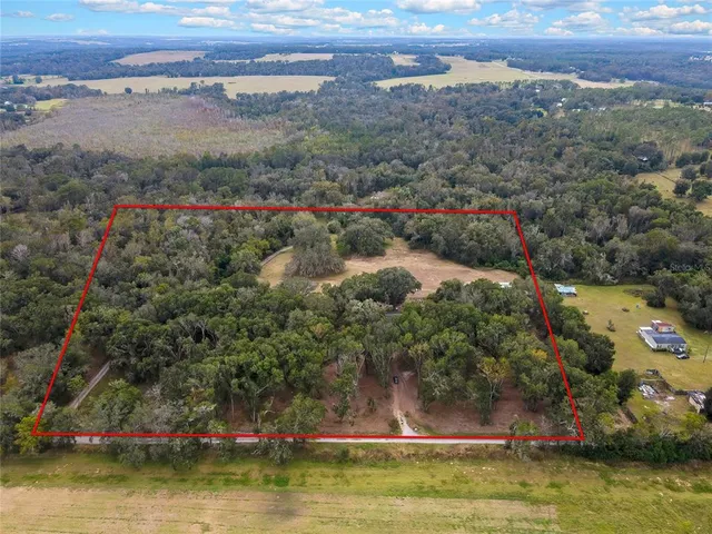 a view of a water with a building in the background