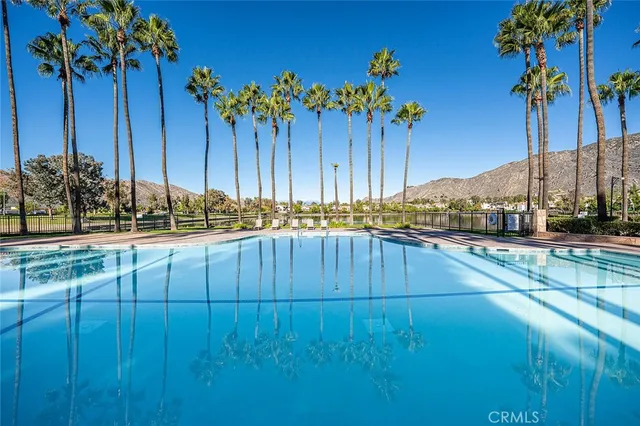 a view of a lake with mountains in the background