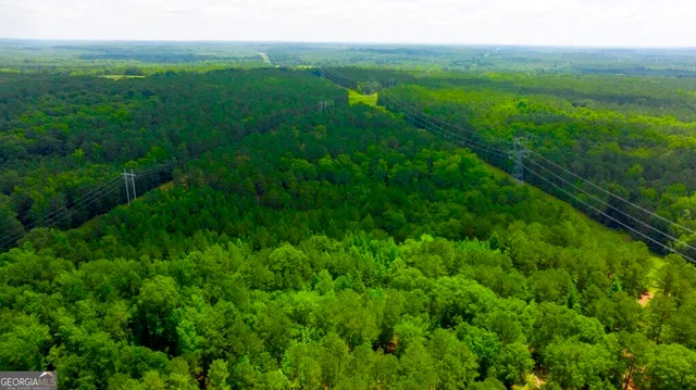 a aerial view of a house with pool
