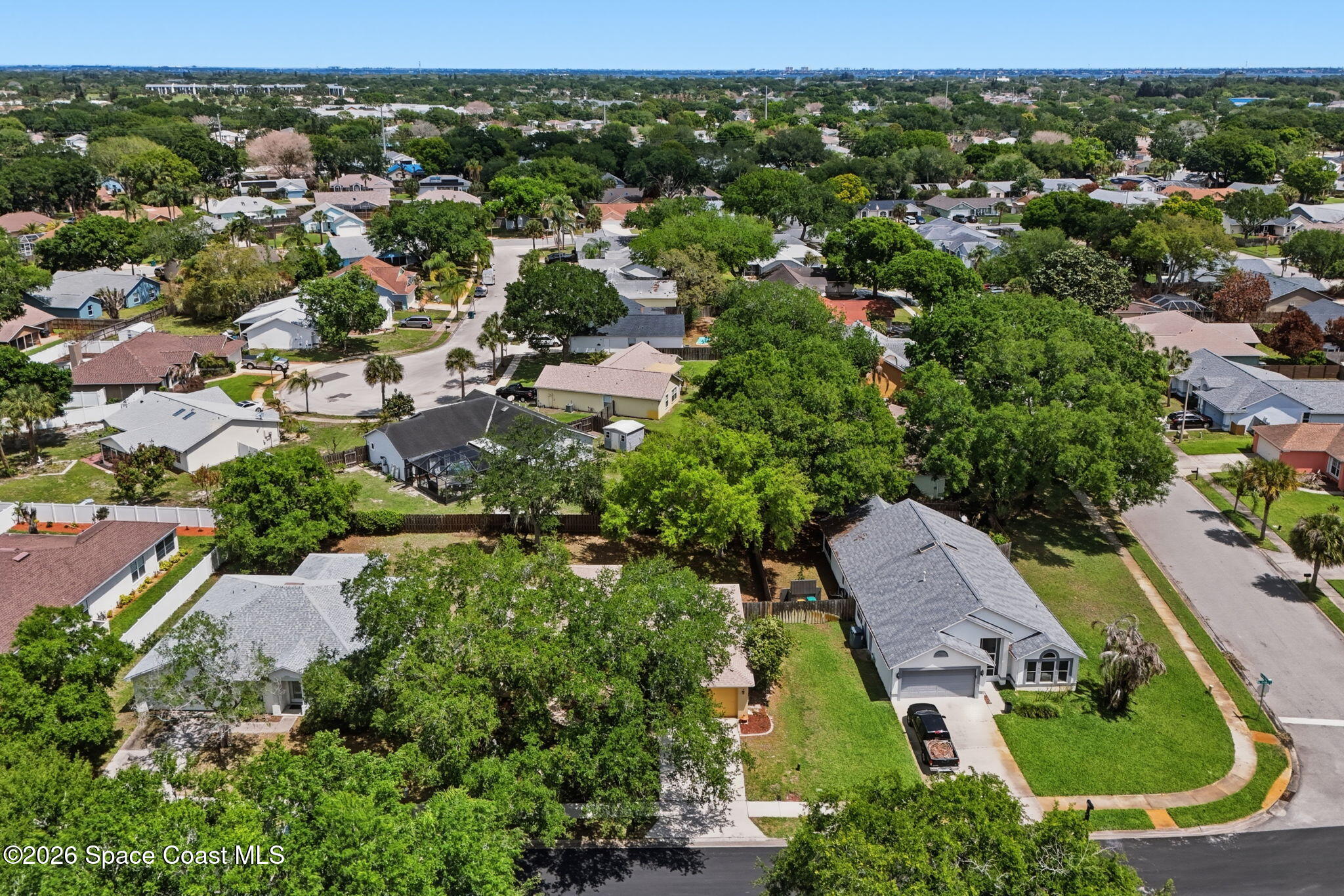 2005 Lansing Street Melbourne, FL 32935 - Photo 41 of 47 an aerial view of residential houses with outdoor space