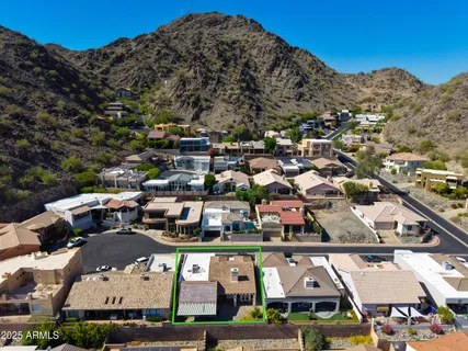 an aerial view of multiple house