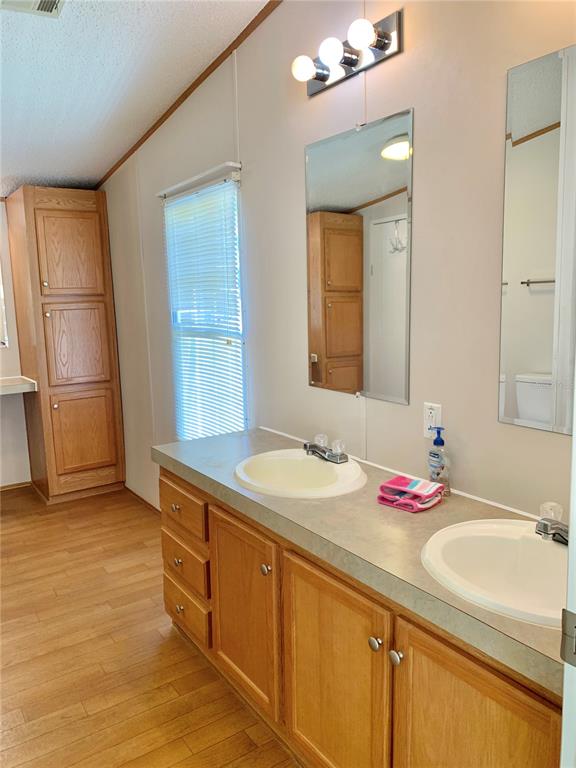 12752 Southeast 9th Place Gainesville, FL 32641 - Photo 24 of 53 a bathroom with a granite countertop sink and a mirror