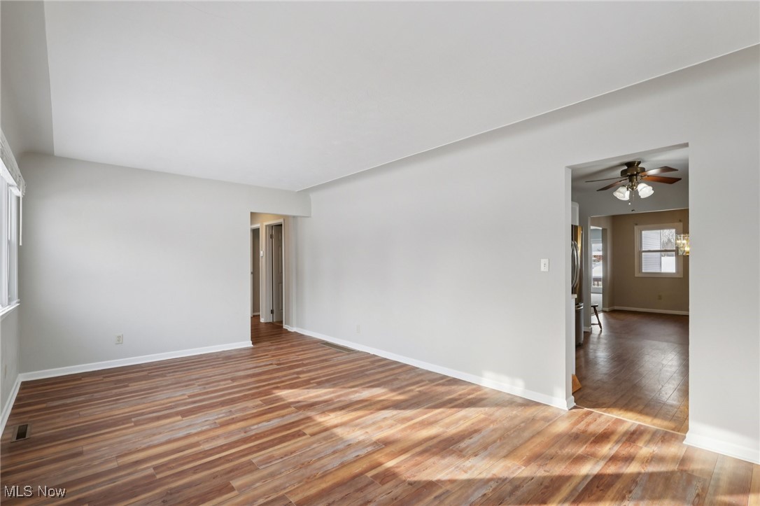 611 Wilson Street Struthers, OH 44471 - Photo 7 of 44 Spare room featuring ceiling fan and light wood-style floors