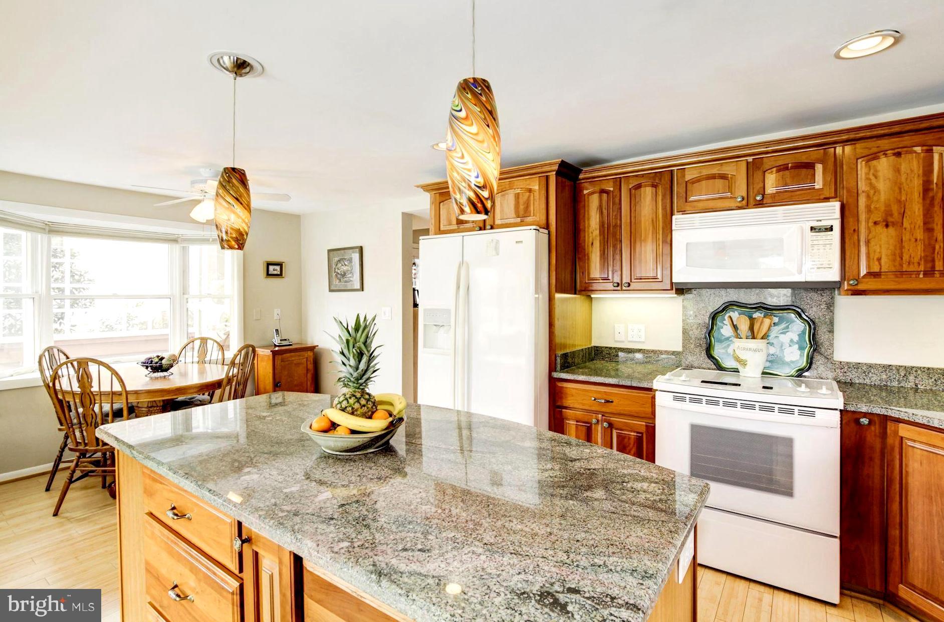 673 Red Cedar Road Annapolis, MD 21409 - Photo 12 of 46 Kitchen Prep Island . Artisan Glass Pendant Lights
