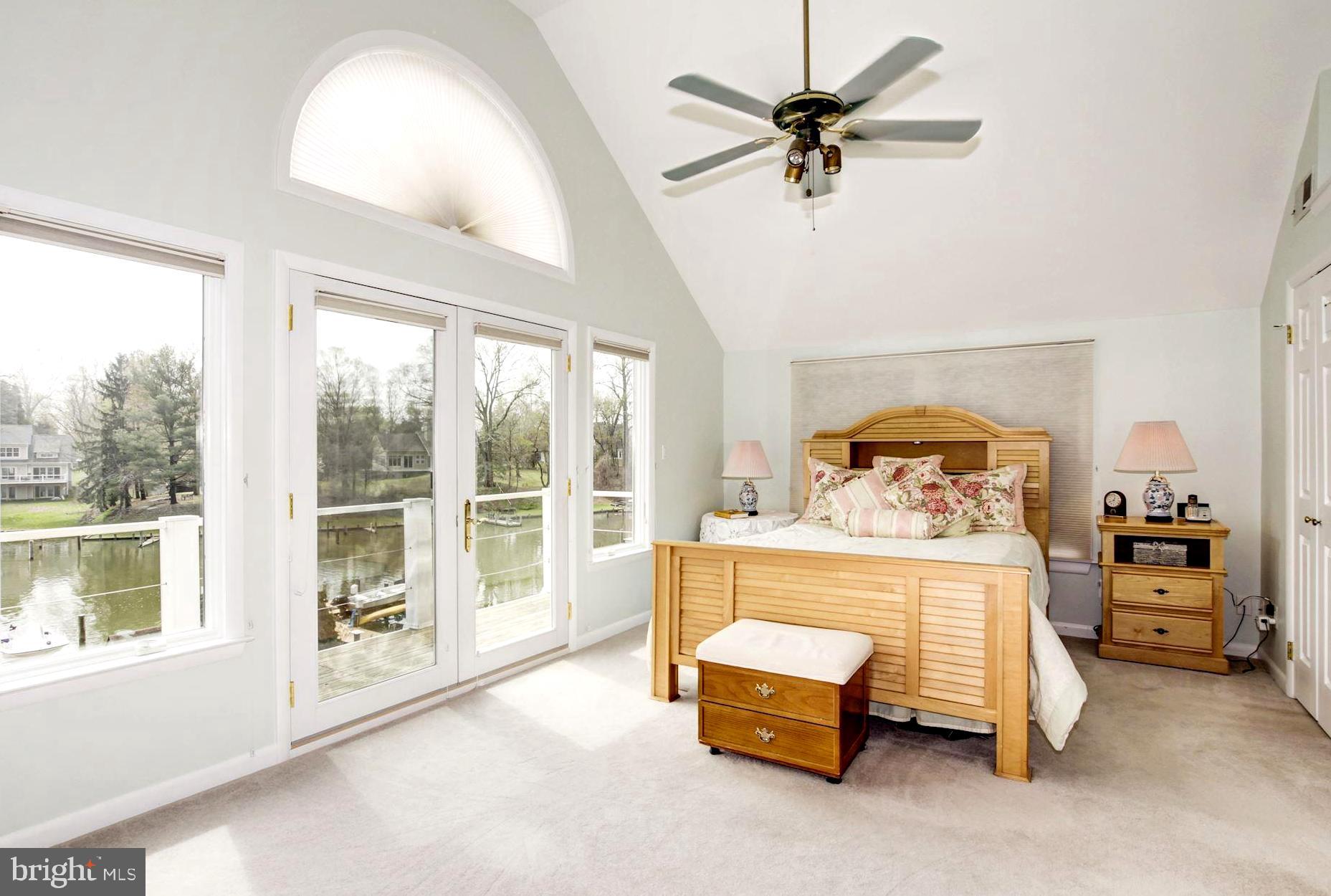 673 Red Cedar Road Annapolis, MD 21409 - Photo 19 of 46 Vaulted Waterfront Master Suite with Private Deck