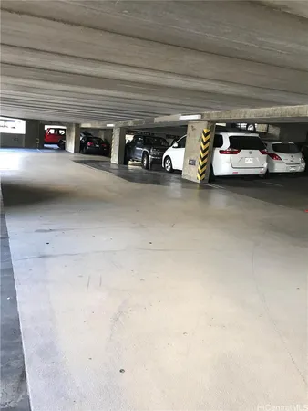 a view of a garage