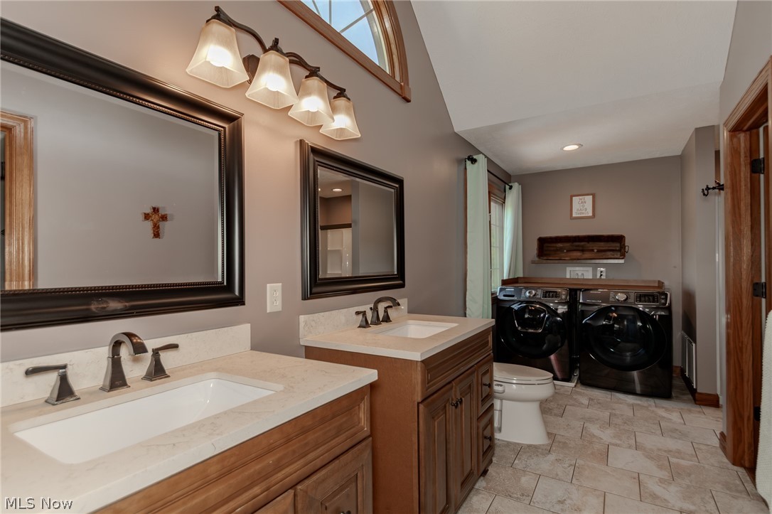 6962 Williams Road Painesville, OH 44077 - Photo 34 of 48 Master Bath and Laundry