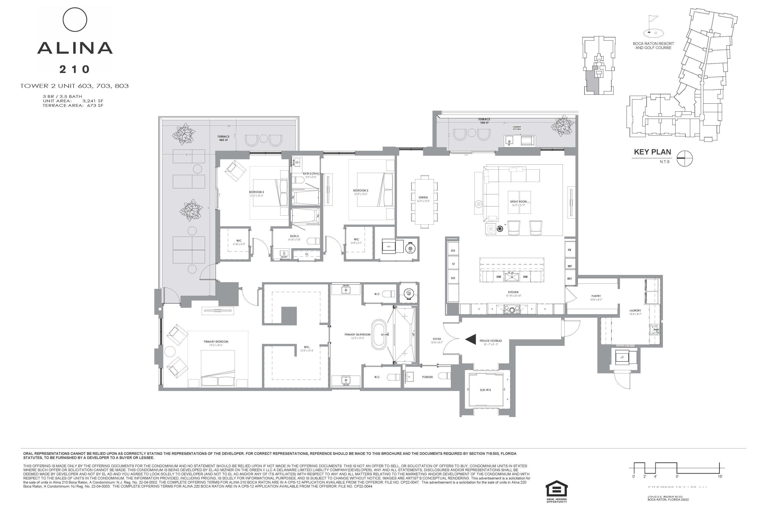 210 Southeast Mizner Boulevard, Unit 703 Boca Raton, FL 33432 - Photo 51 of 51 703 Floor Plan