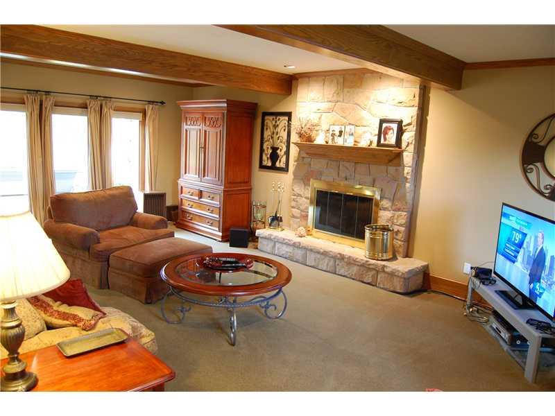255 Logan Road Gibsonia, PA 15044 - Photo 12 of 23 Family Room. BEAUTIFUL CUT STONE LOG BURNING FIREPLACE WITH GAS LOGS & RAISED HEARTH.