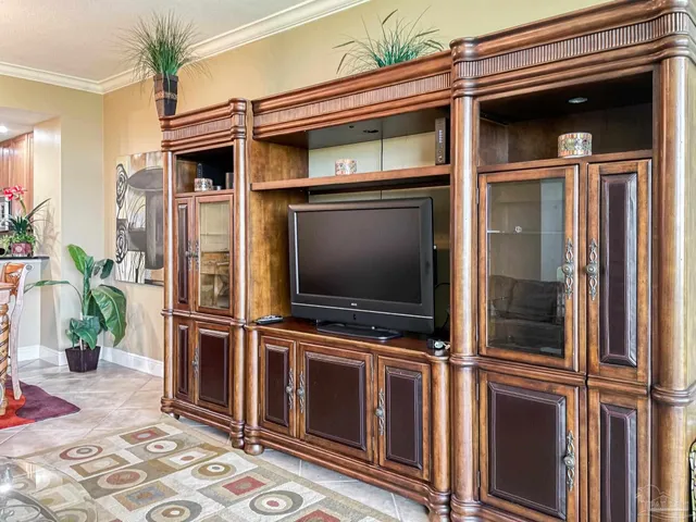 a view of living room that has a small space