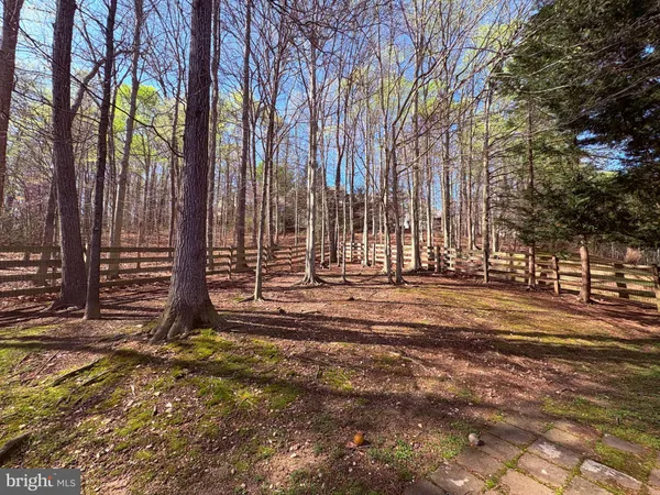 a view of outdoor space with deck and trees
