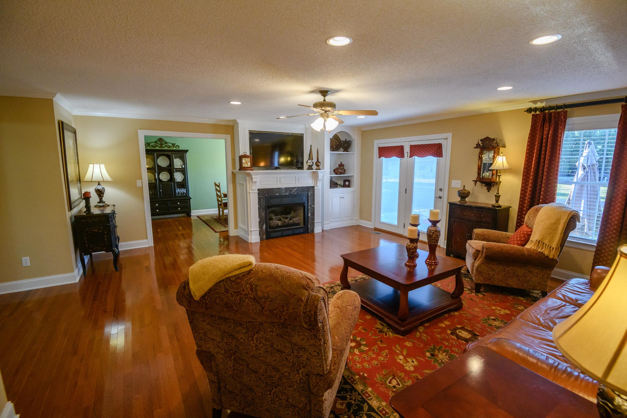 1195 Motlow College Road Normandy, TN 37360 - Photo 7 of 29 Living room also features a gas log fireplace and built in