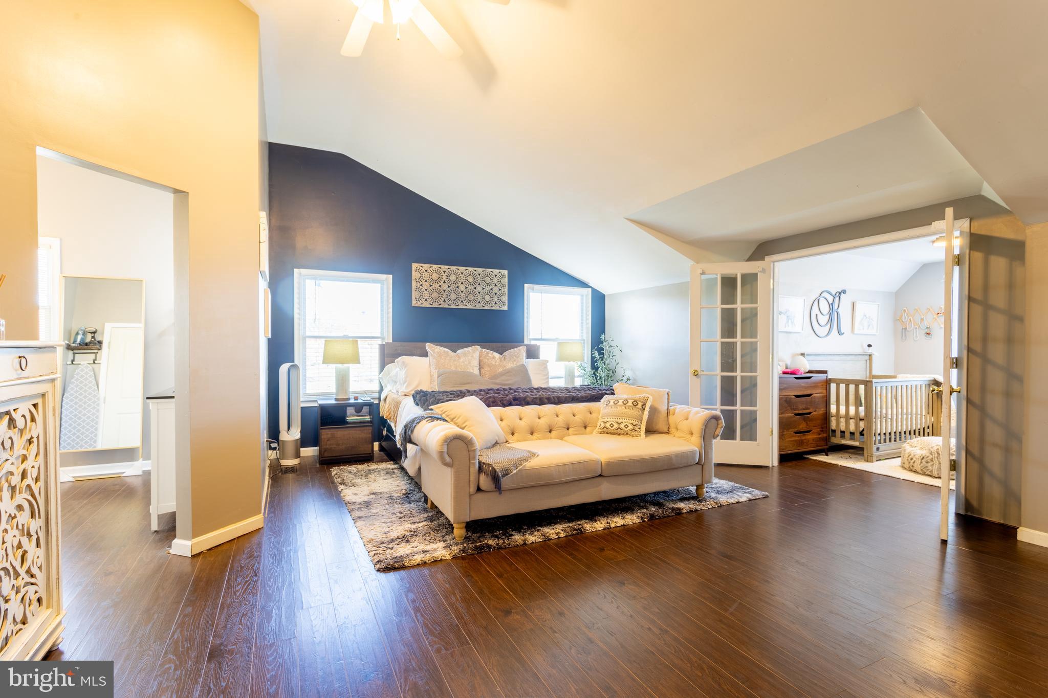 4210 Graceton Road Pylesville, MD 21132 - Photo 22 of 64 a bedroom with a bed and wooden floor