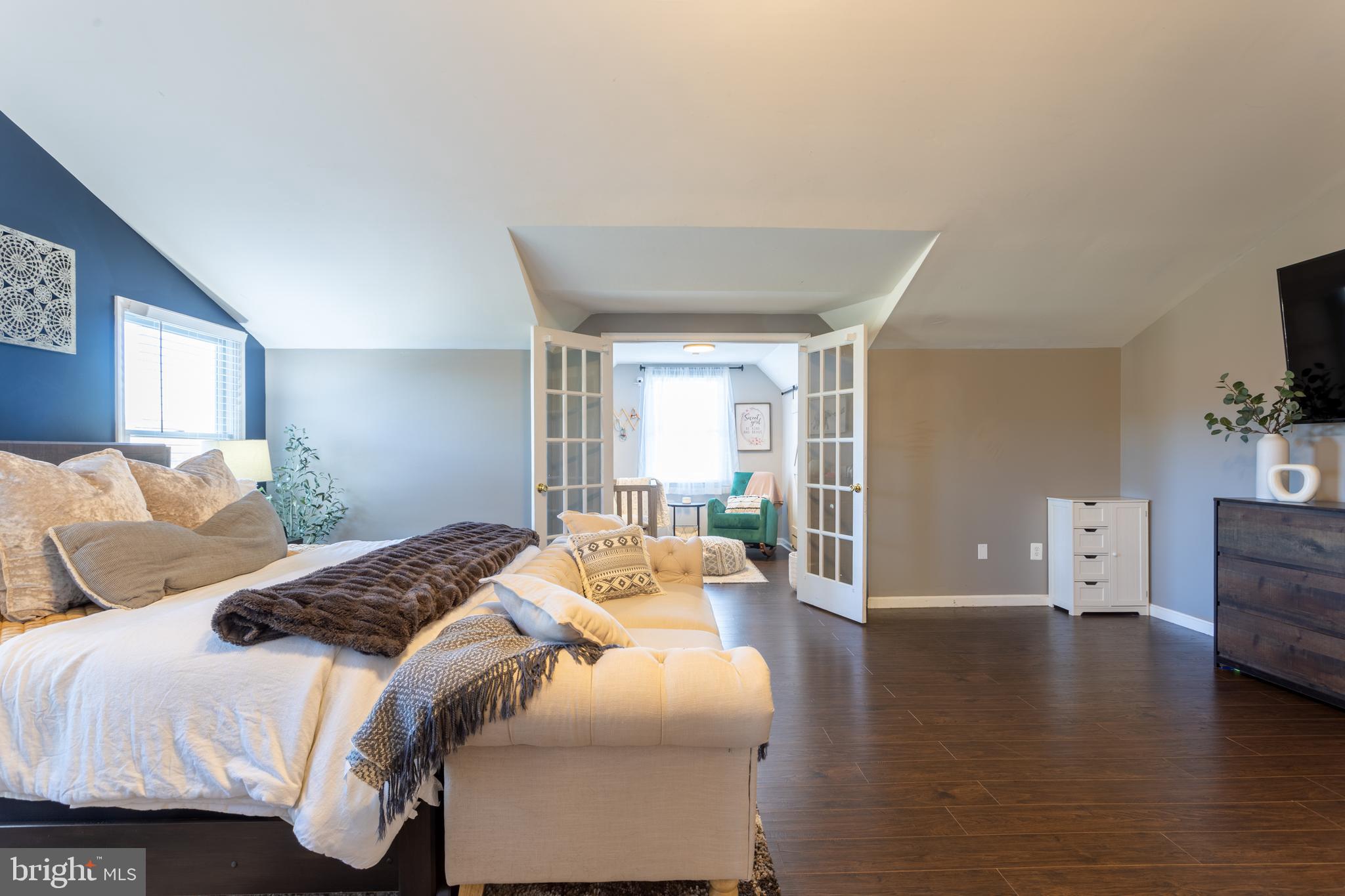 4210 Graceton Road Pylesville, MD 21132 - Photo 23 of 64 a bedroom with a bed and wooden floor