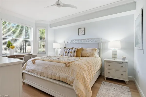 a bedroom with a bed and a closet